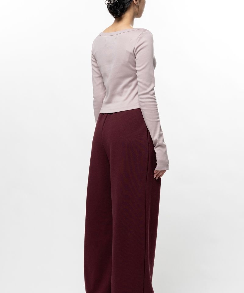 Cotton Rib Long Sleeve T-shirt