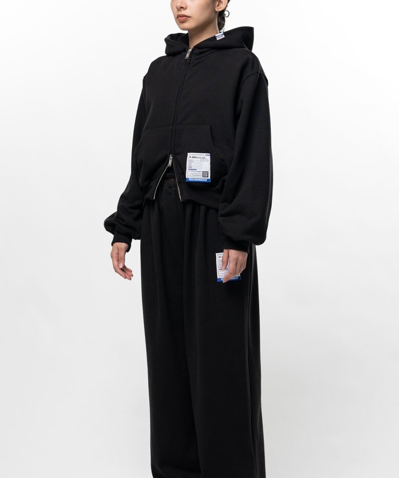 French Terry Cropped Zip Up Hoodie