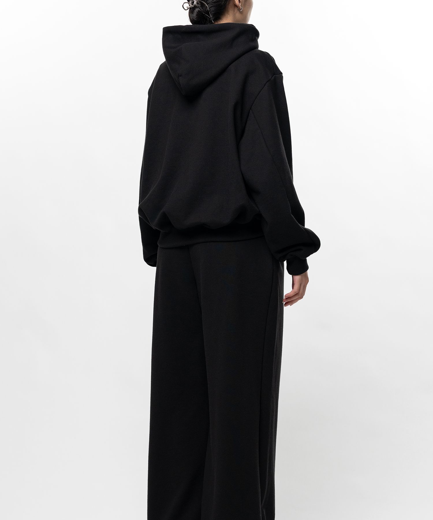 French Terry Cropped Zip Up Hoodie