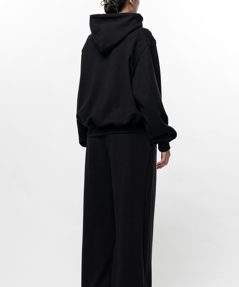French Terry Cropped Zip Up Hoodie