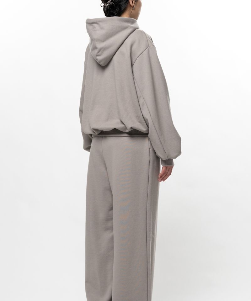 French Terry Cropped Zip Up Hoodie