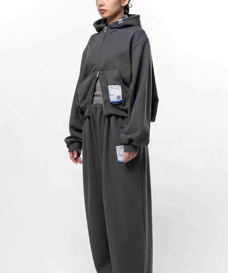 French Terry Cropped Zip Up Hoodie
