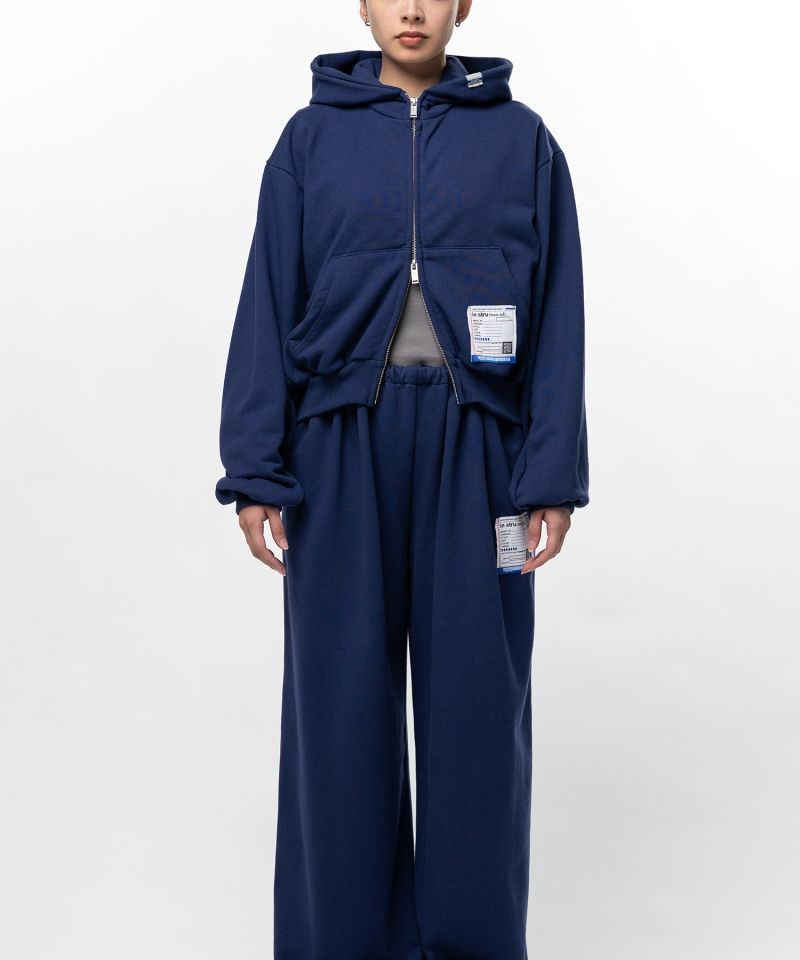 French Terry Cropped Zip Up Hoodie