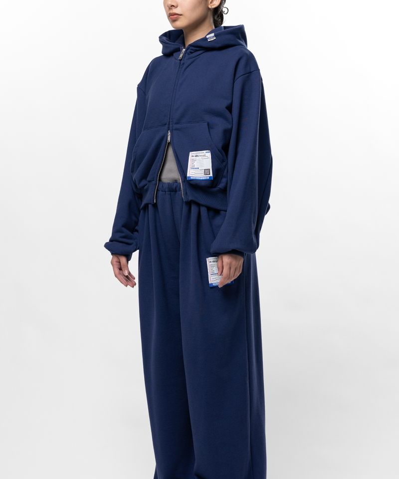 French Terry Cropped Zip Up Hoodie