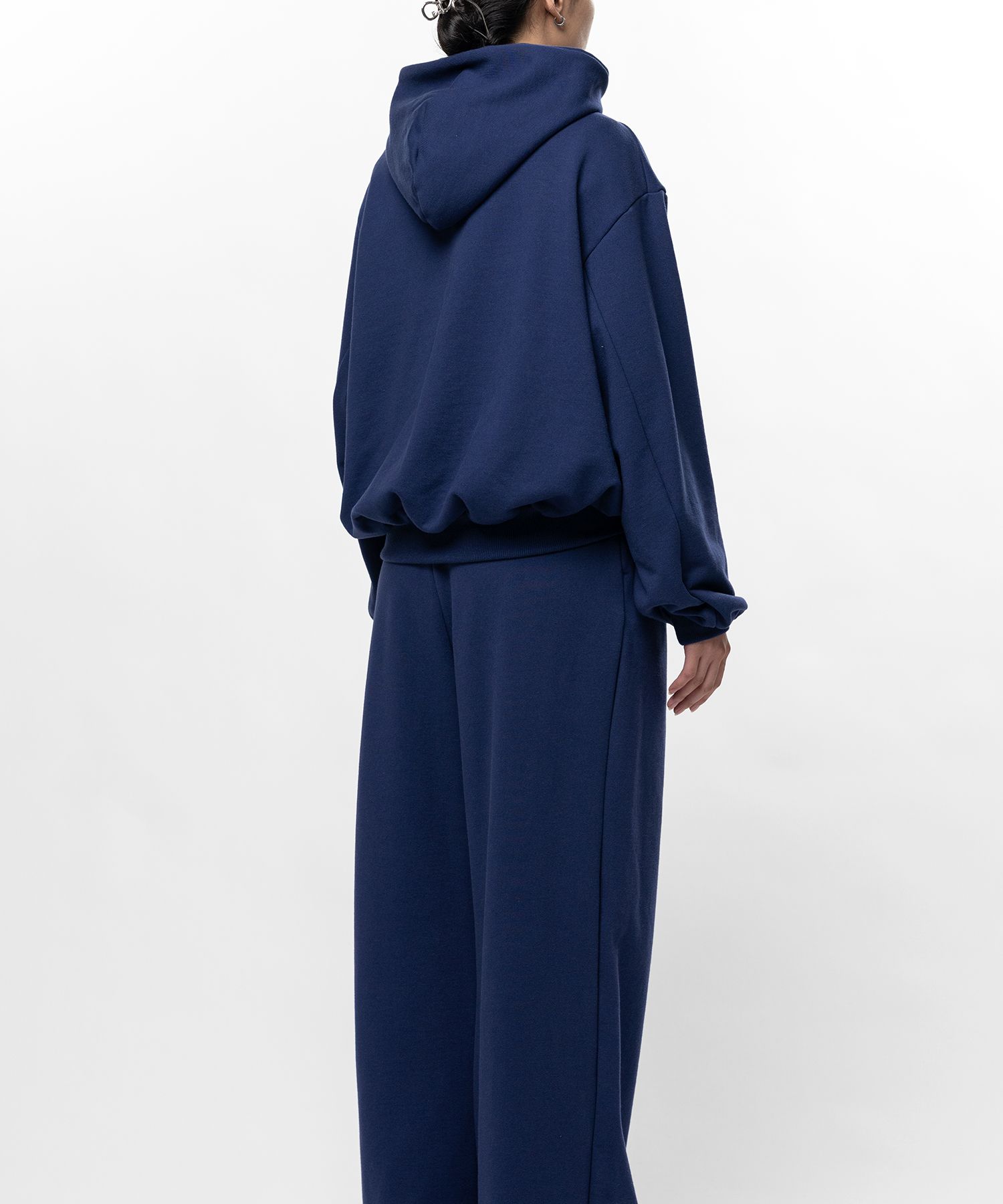 French Terry Cropped Zip Up Hoodie