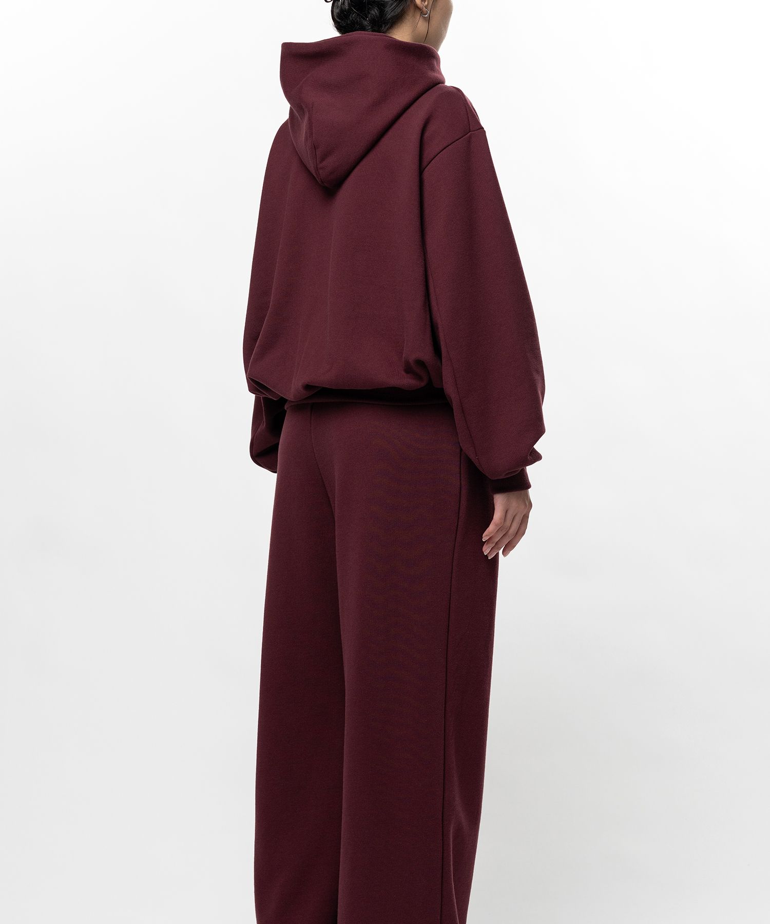 French Terry Cropped Zip Up Hoodie