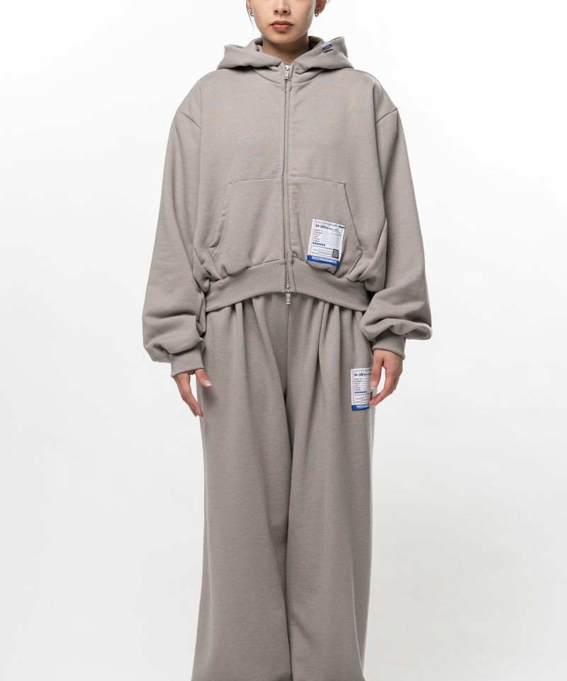 French Terry Cropped Zip Up Hoodie