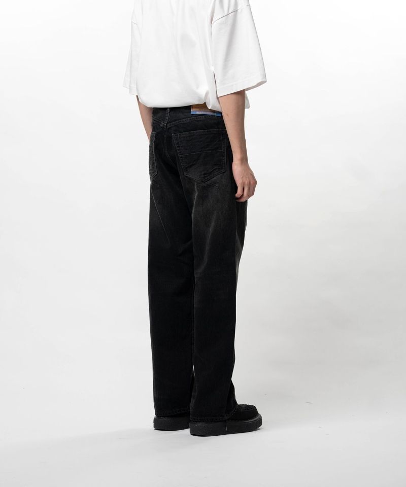 Hard Washed Selvage Denim Straight Pants