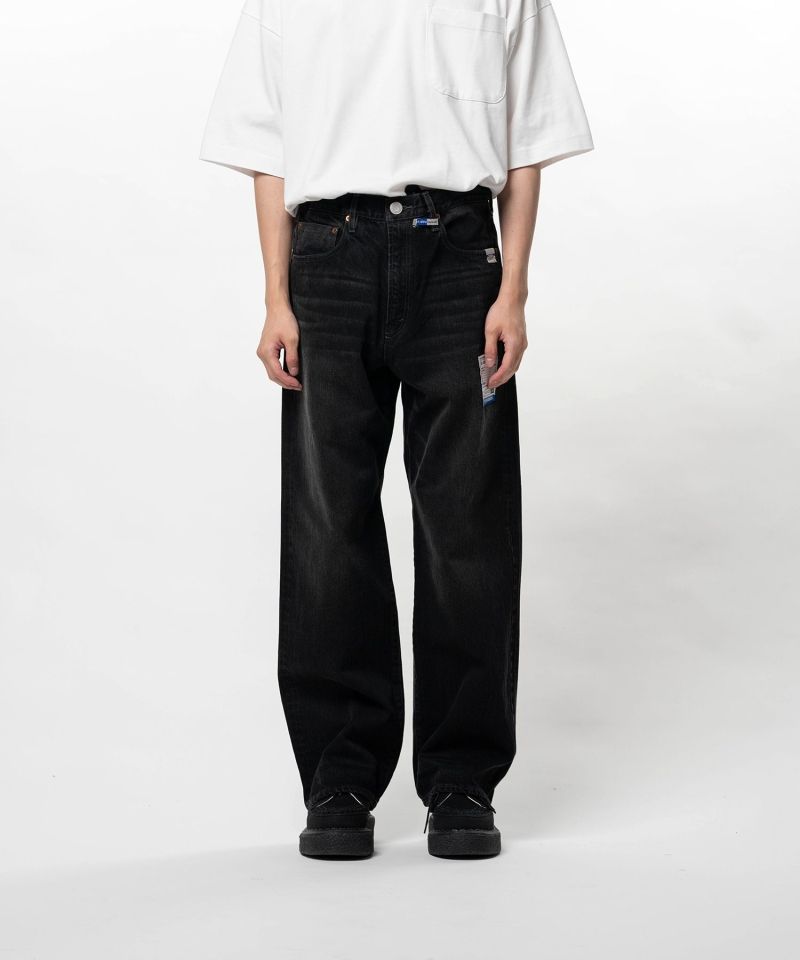 Hard Washed Selvage Denim Straight Pants