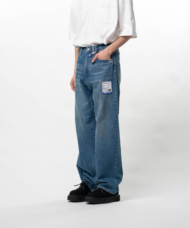 Hard Washed Selvage Denim Straight Pants
