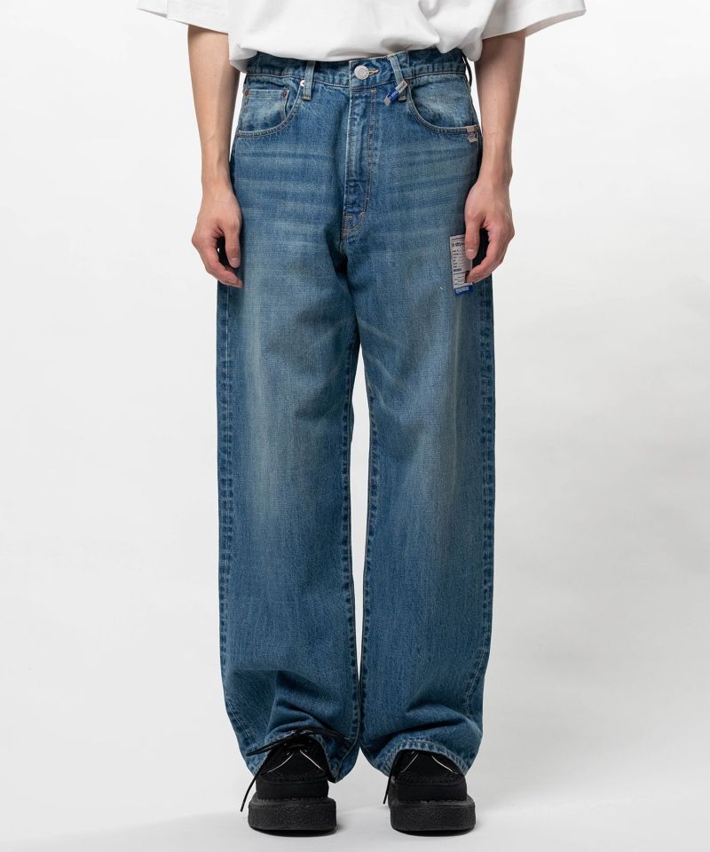 Hard Washed Selvage Denim Straight Pants