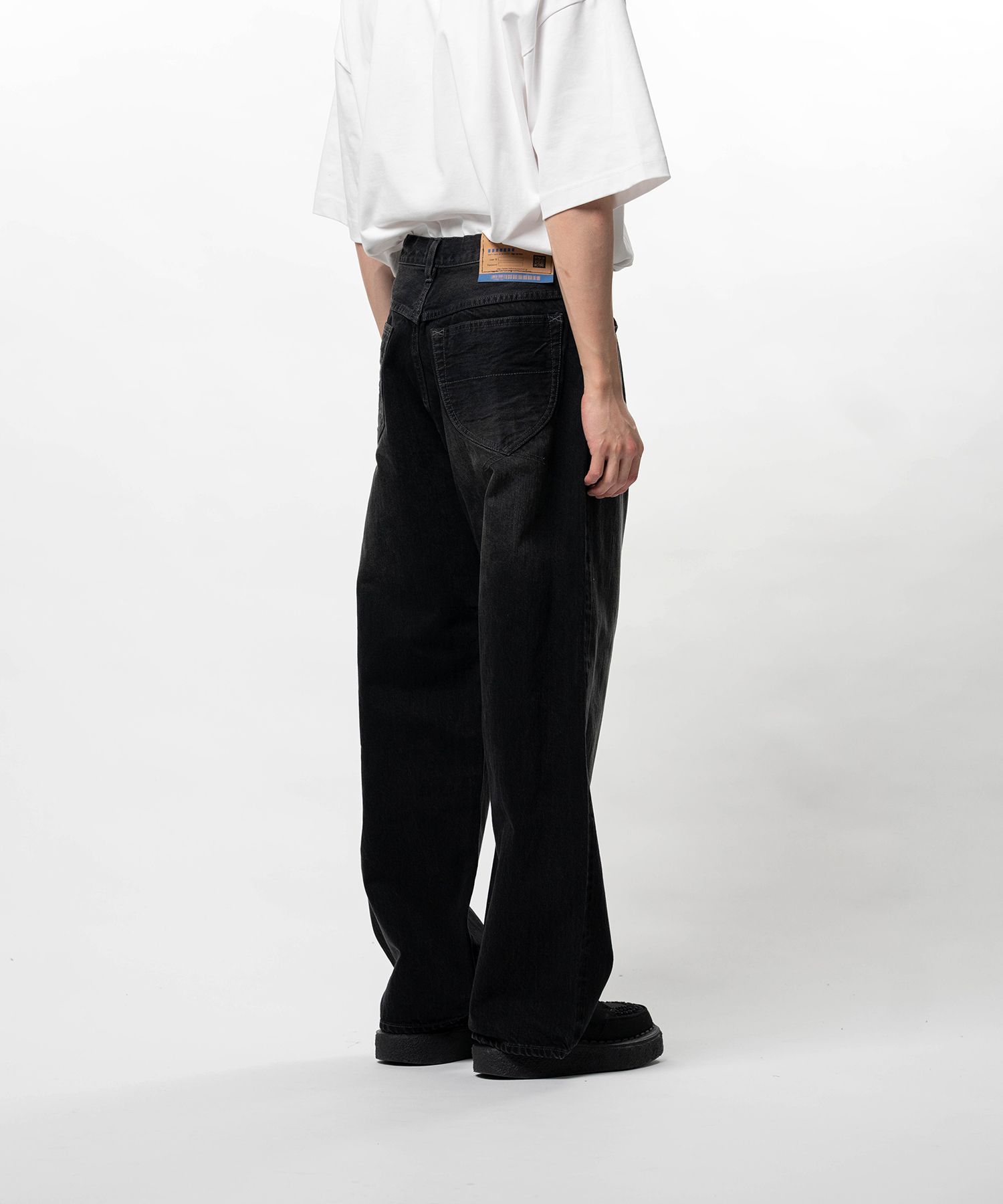 Hard Washed Selvage Denim Baggy Pants