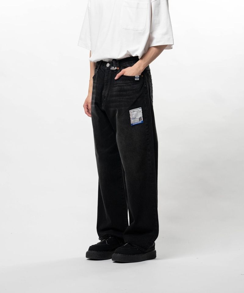 Hard Washed Selvage Denim Baggy Pants
