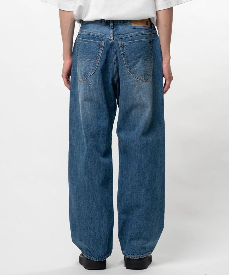 Hard Washed Selvage Denim Baggy Pants