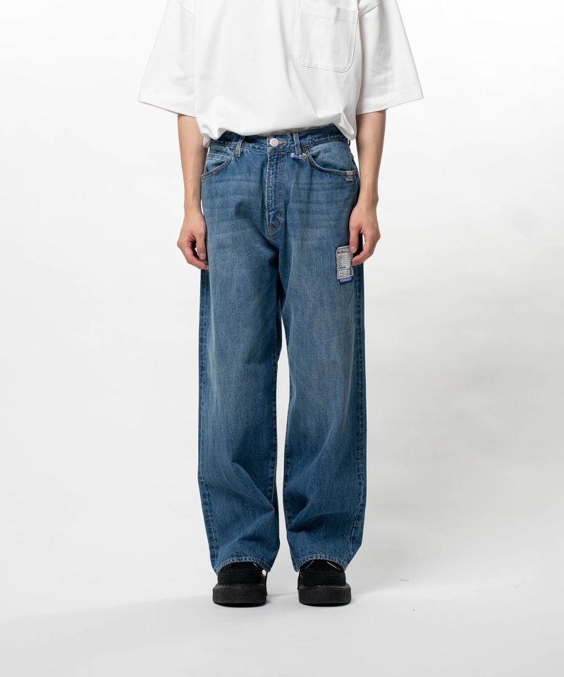 Hard Washed Selvage Denim Baggy Pants