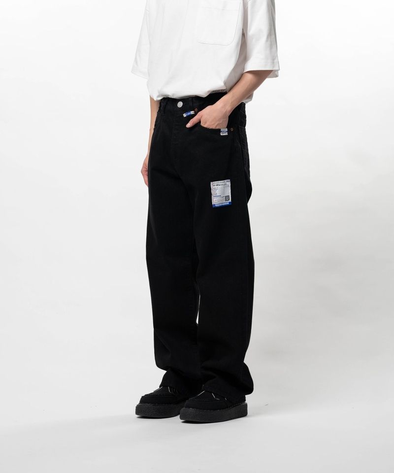 One Washed Selvage Denim Straight Pants