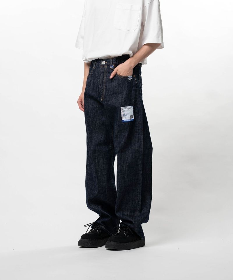 One Washed Selvage Denim Straight Pants
