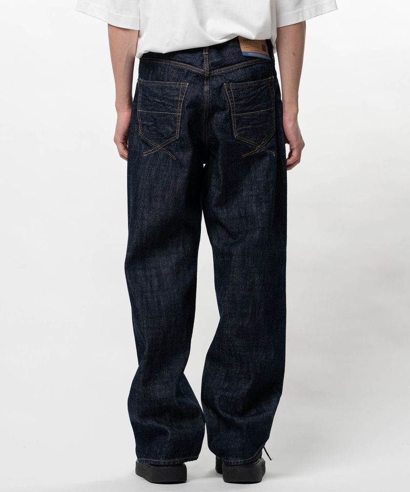 One Washed Selvage Denim Straight Pants