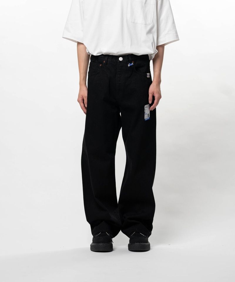 One Washed Selvage Denim Straight Pants
