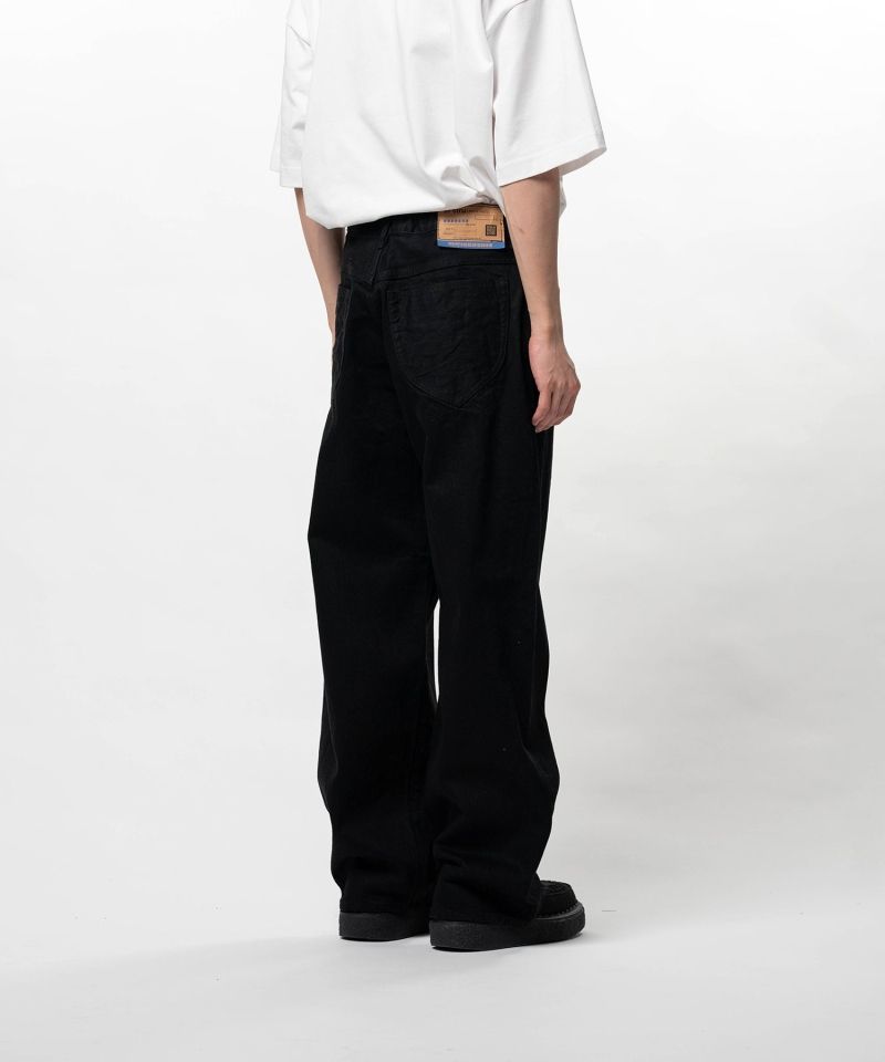 One Washed Selvage Denim Baggy Pants