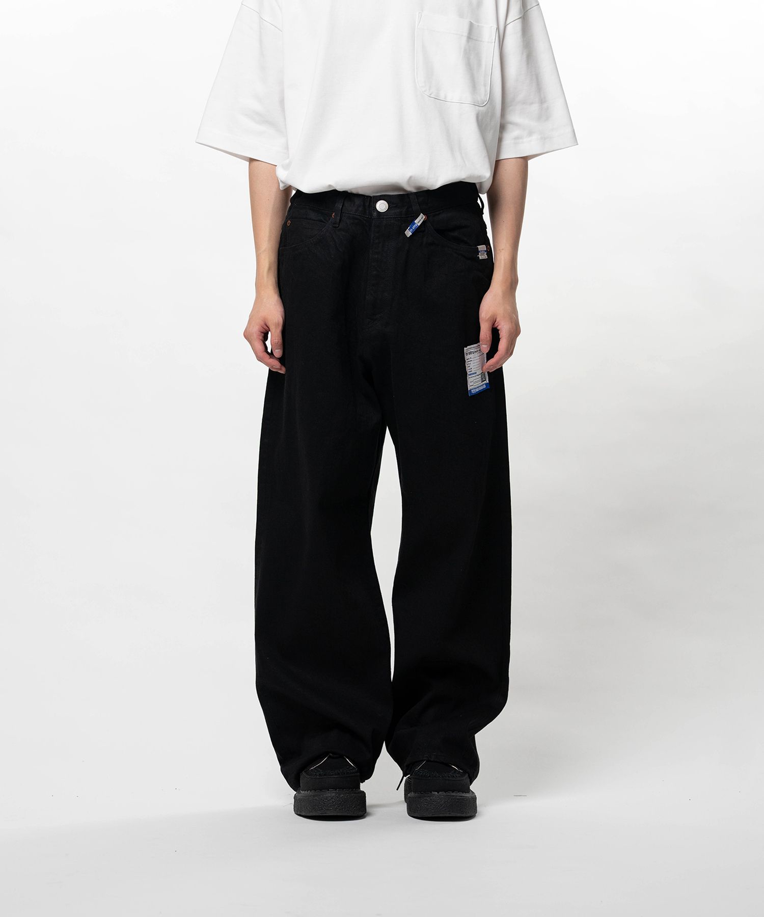 One Washed Selvage Denim Baggy Pants