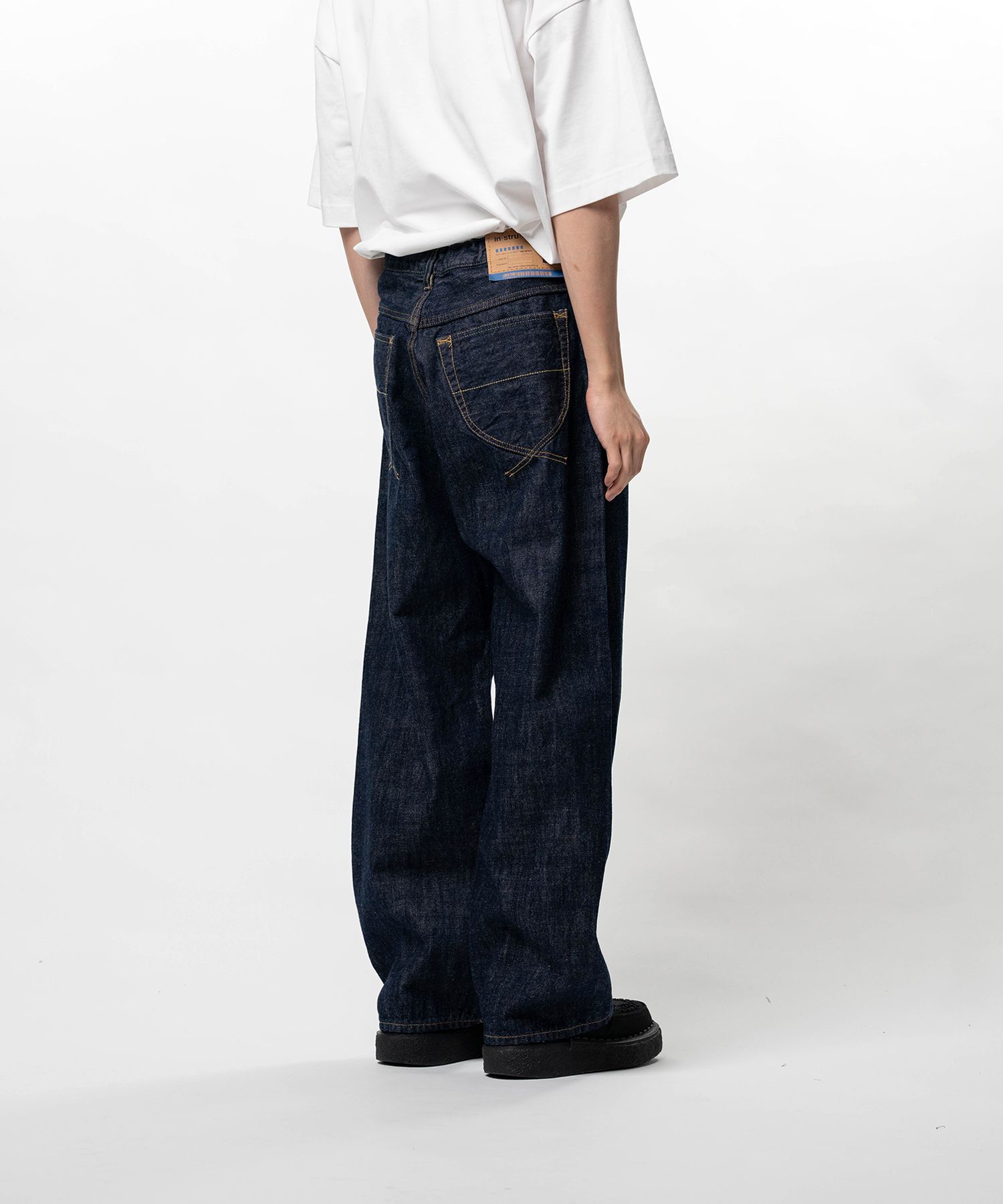 One Washed Selvage Denim Baggy Pants