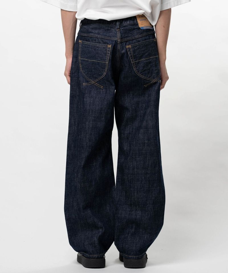 One Washed Selvage Denim Baggy Pants