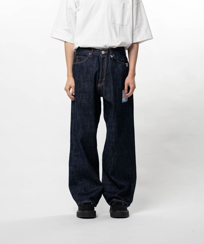 One Washed Selvage Denim Baggy Pants