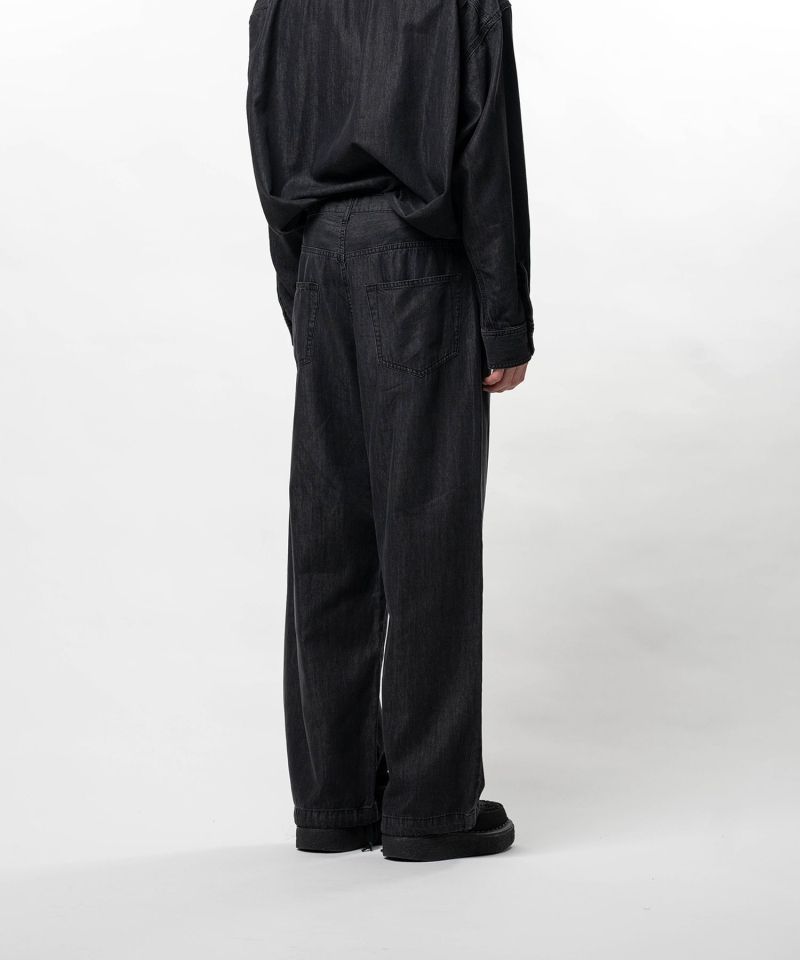 Cotton Tencel Denim Baggy Pants