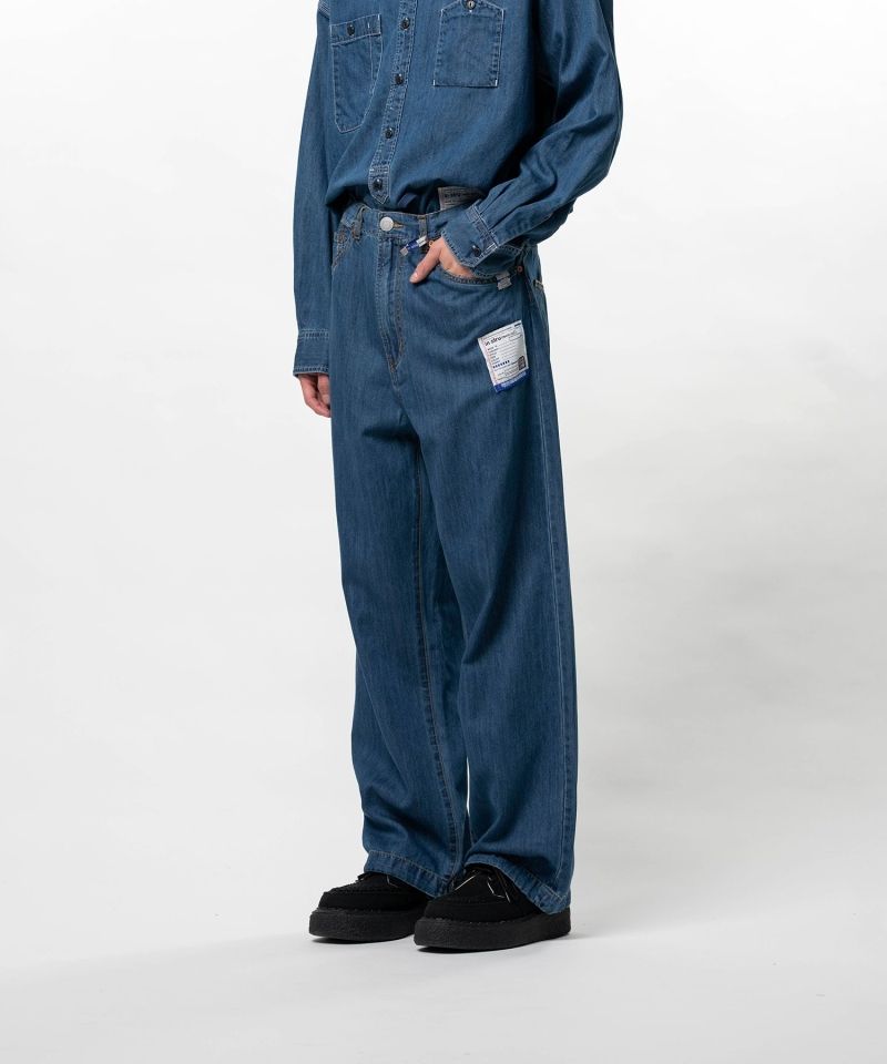 Cotton Tencel Denim Baggy Pants