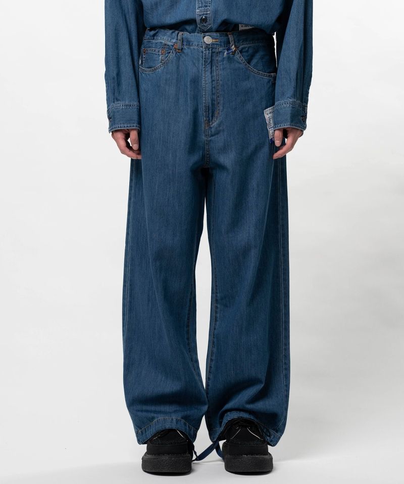 Cotton Tencel Denim Baggy Pants