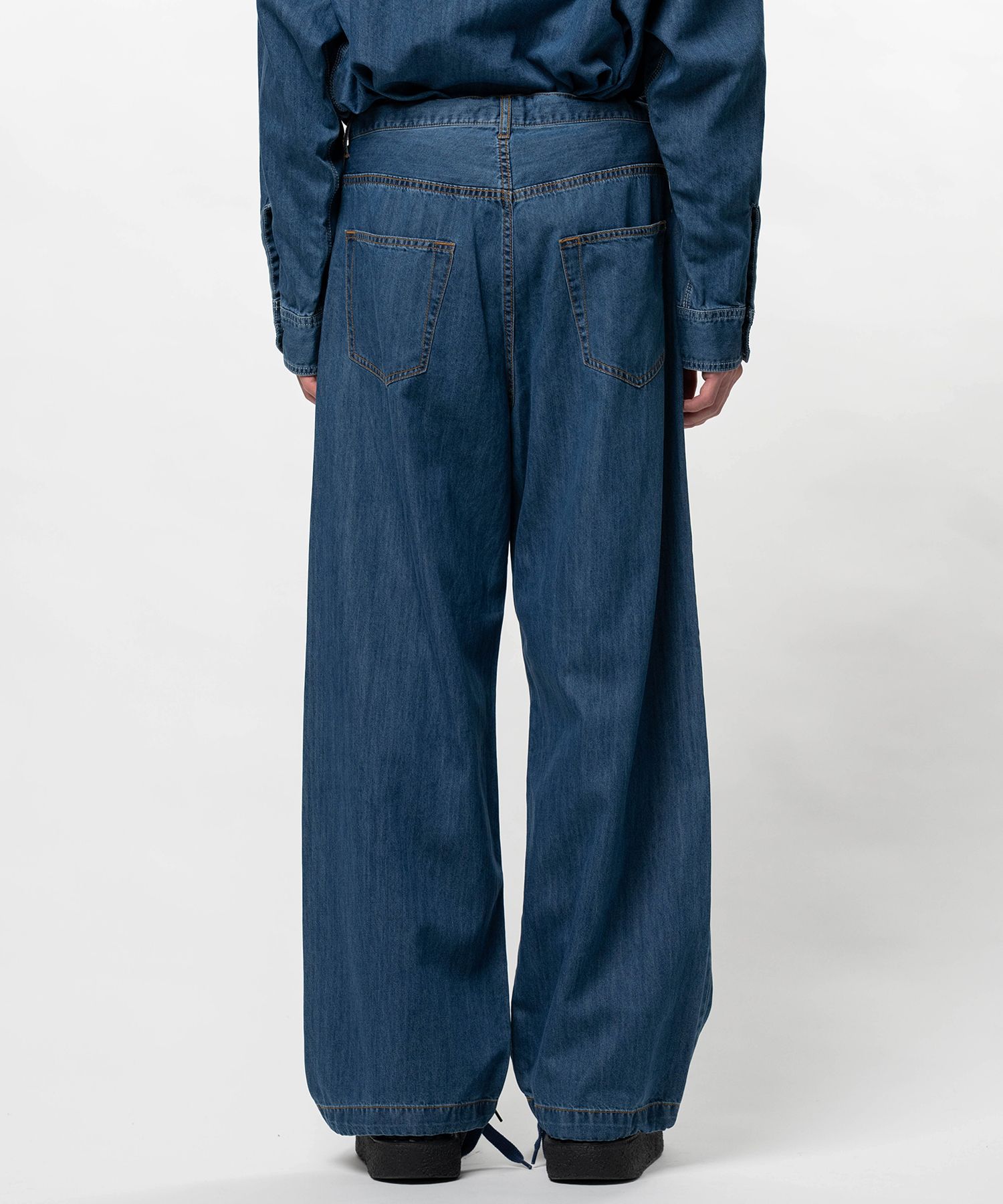 Cotton Tencel Denim Baggy Pants