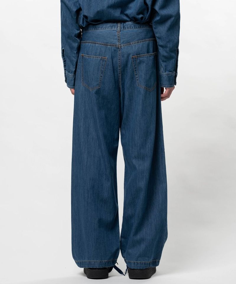 Cotton Tencel Denim Baggy Pants