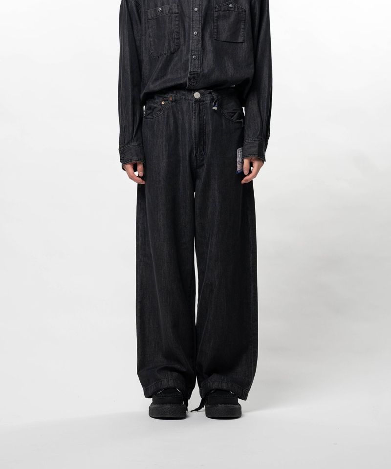 Cotton Tencel Denim Baggy Pants