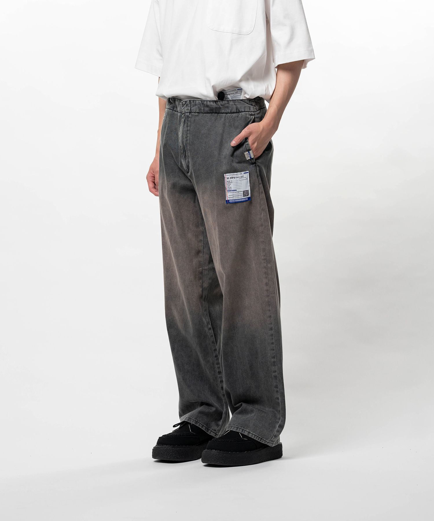 Sun Faded Like Herringbone Wide Pants