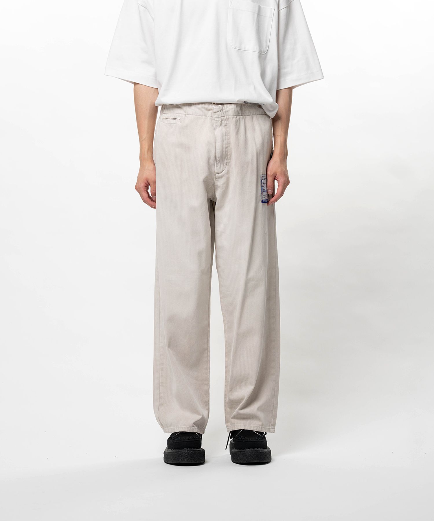 Sun Faded Like Herringbone Wide Pants