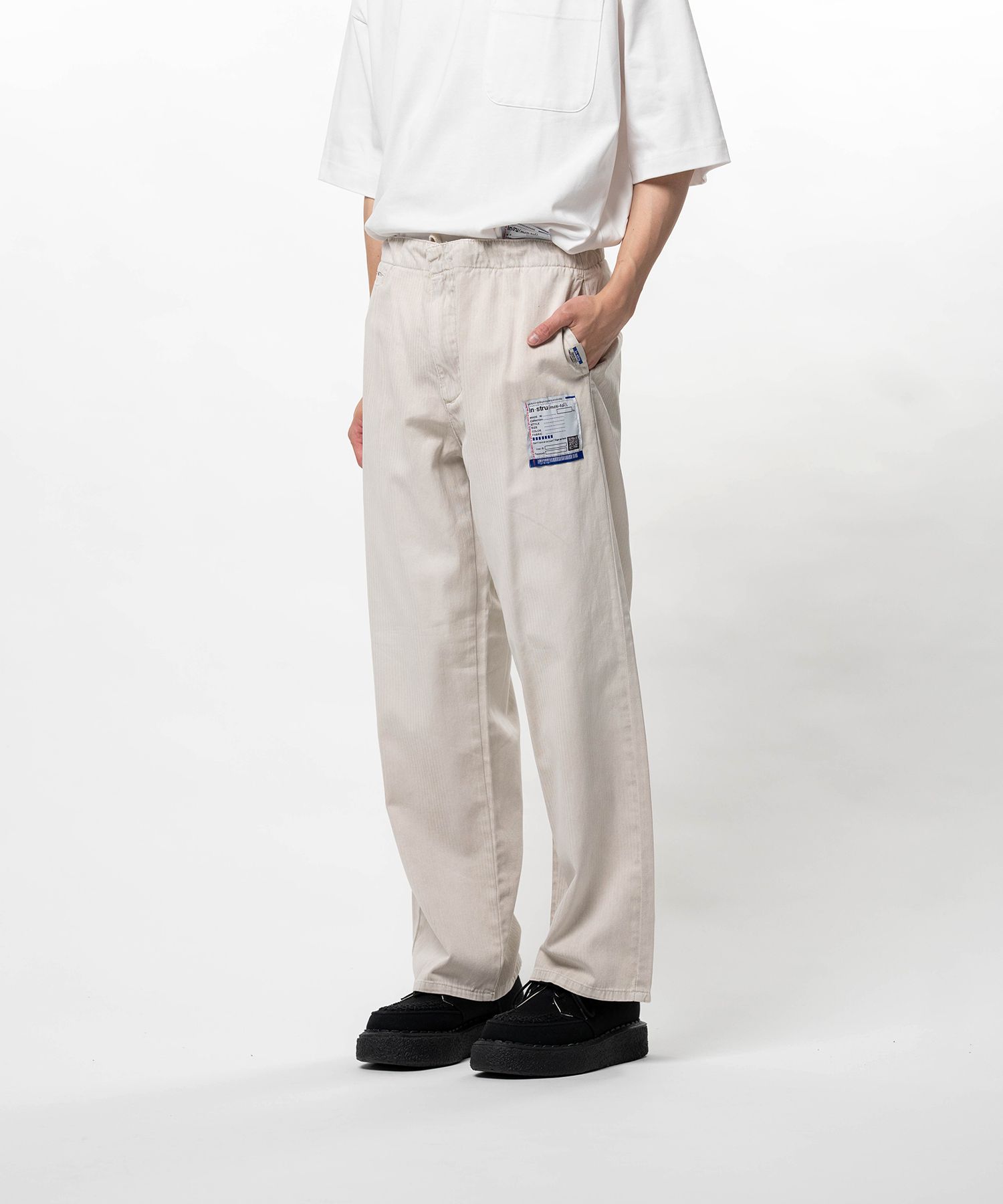 Sun Faded Like Herringbone Wide Pants