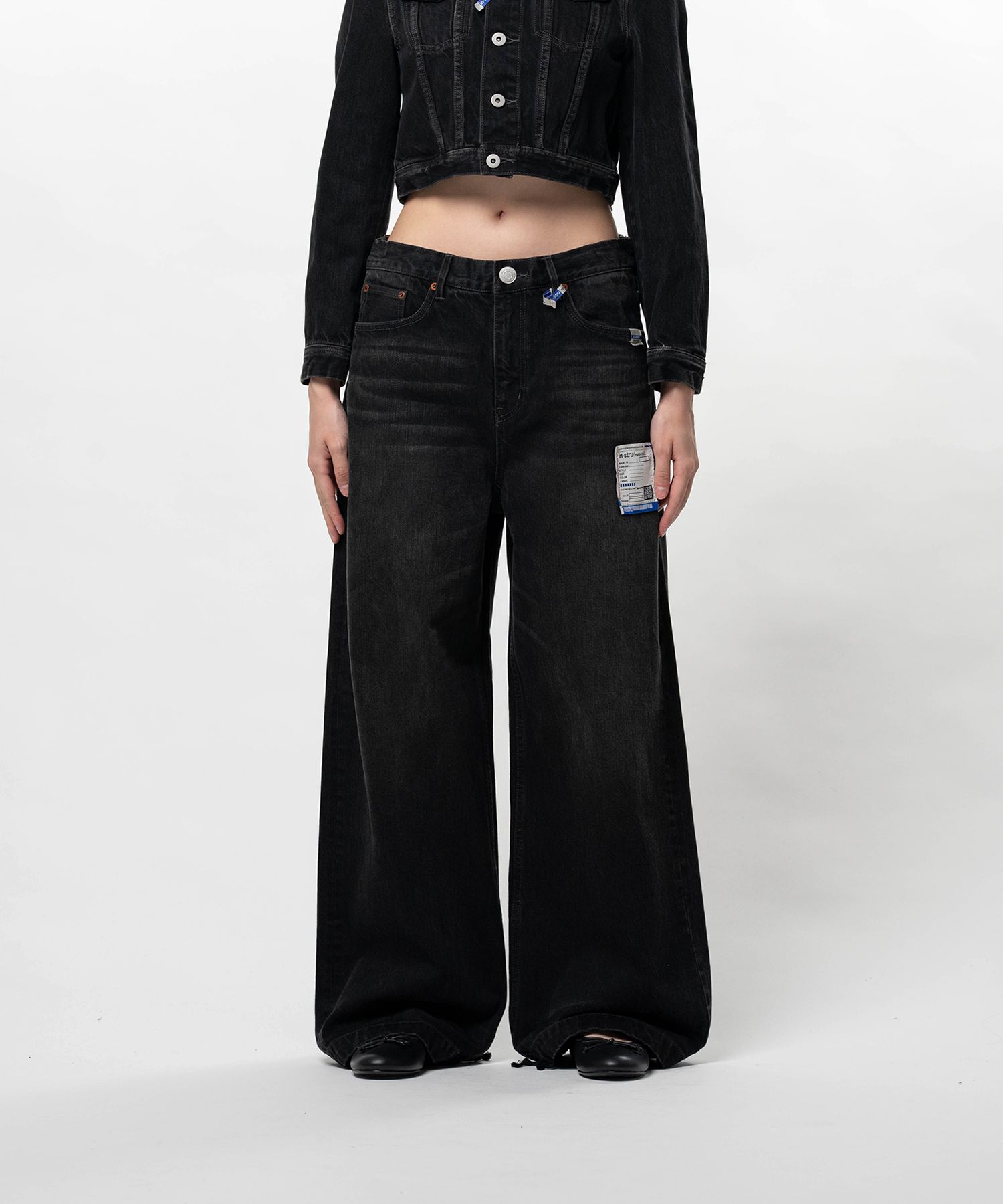 Hard Washed Selvage Denim Huge Pants