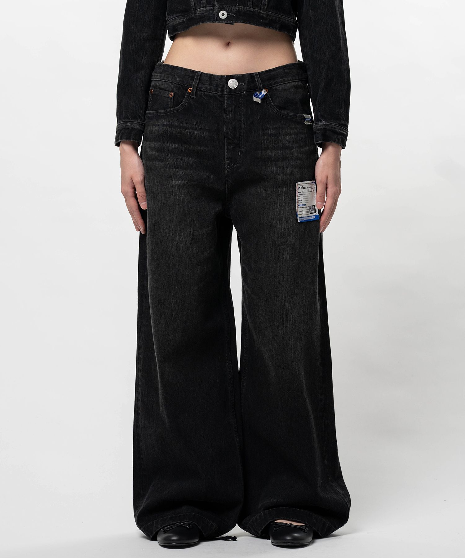 Hard Washed Selvage Denim Huge Pants