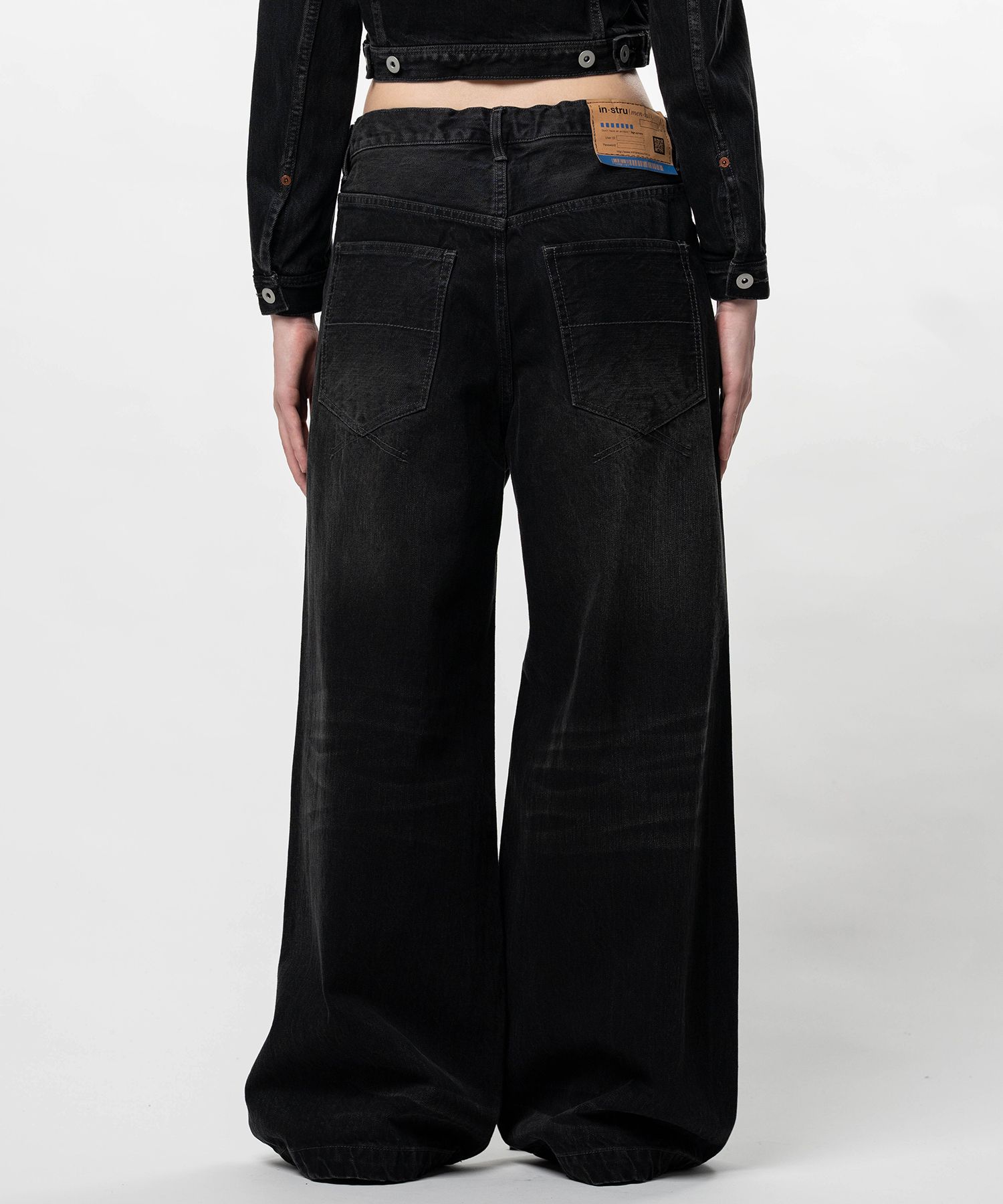 Hard Washed Selvage Denim Huge Pants