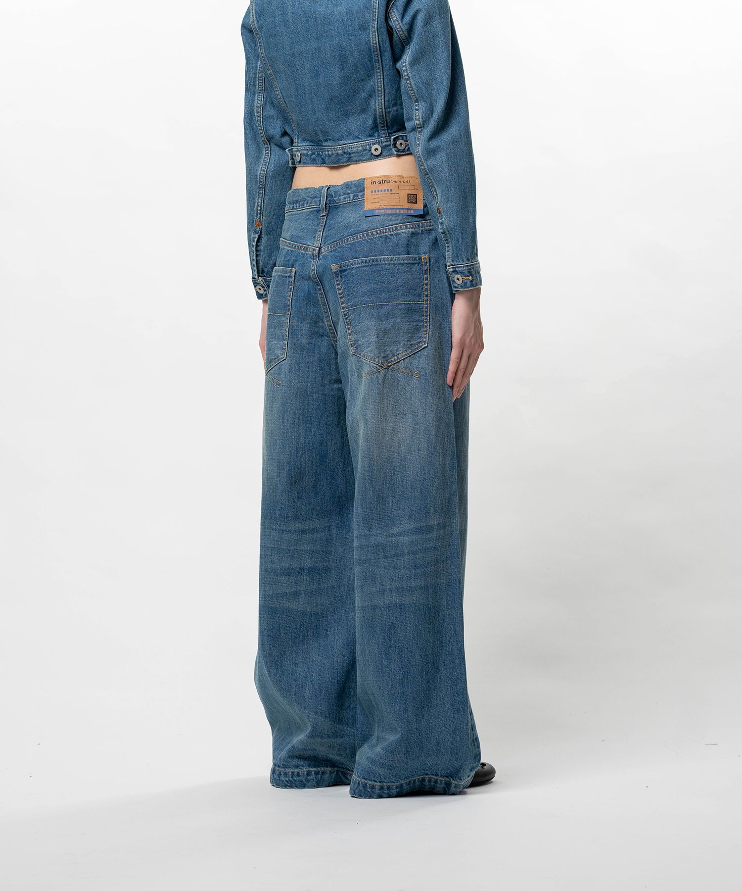Hard Washed Selvage Denim Huge Pants