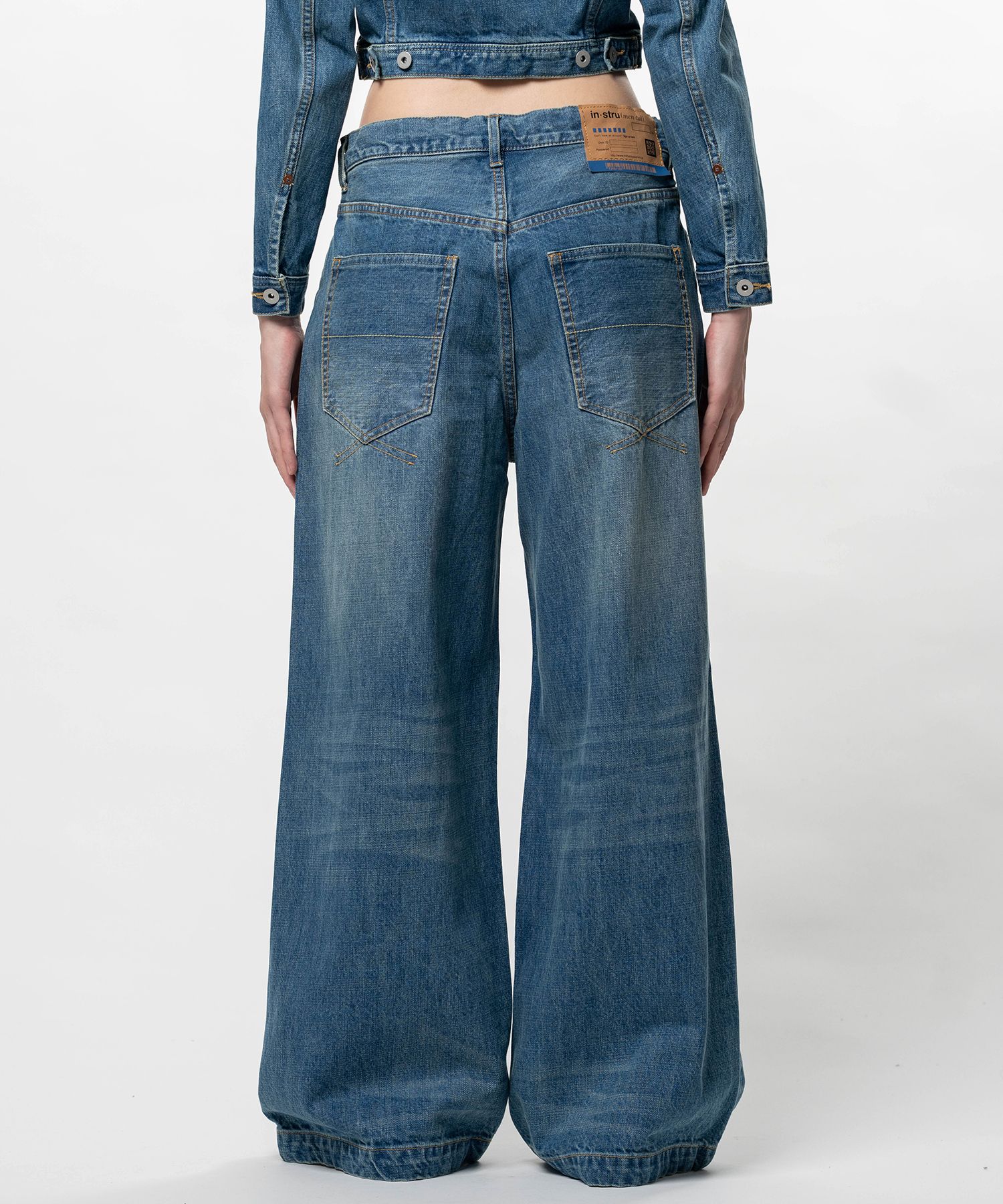 Hard Washed Selvage Denim Huge Pants