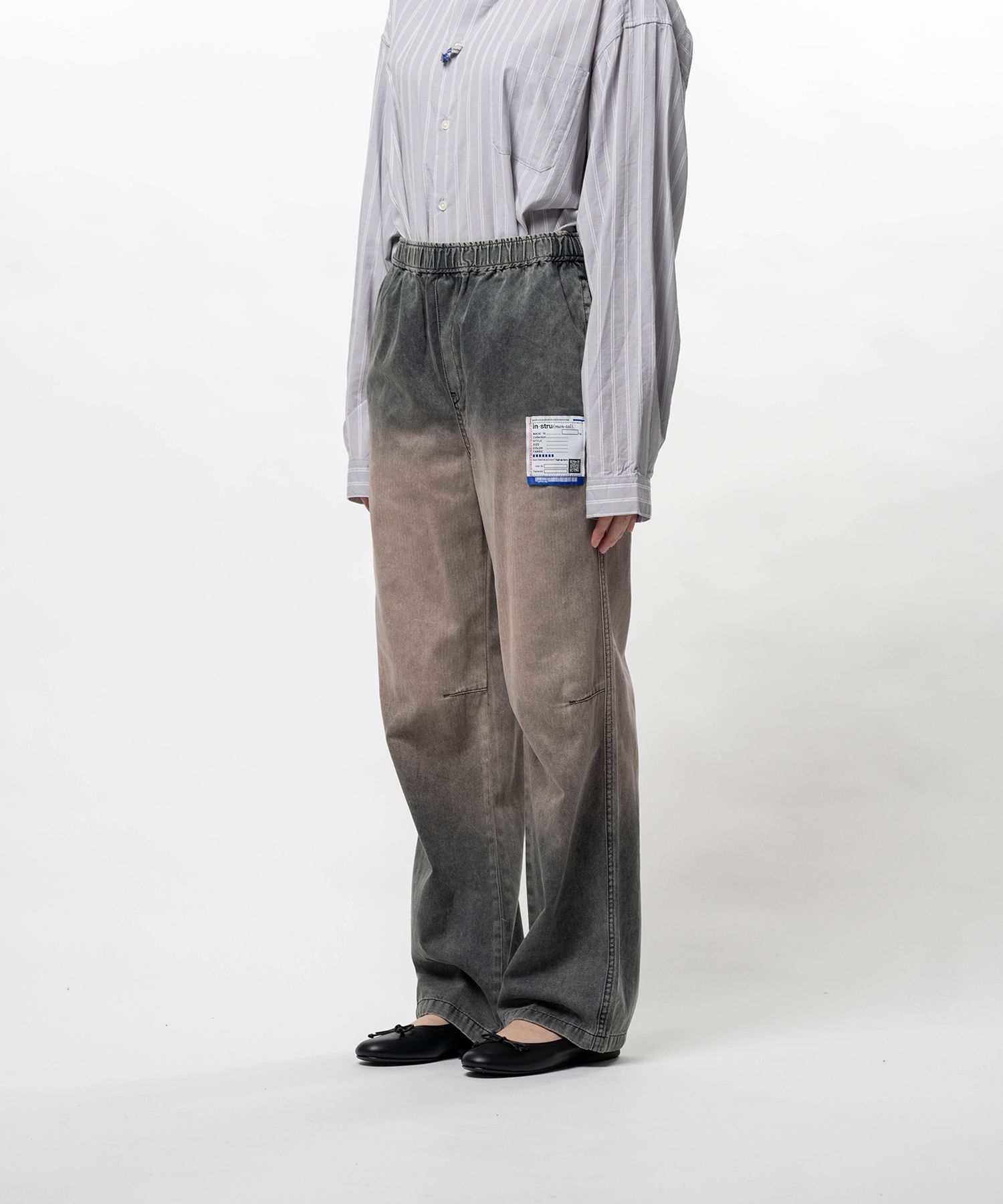 Sun Faded Like Herringbone Wide Pants