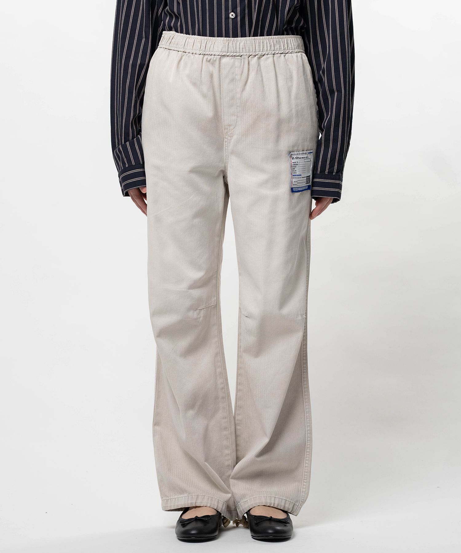Sun Faded Like Herringbone Wide Pants