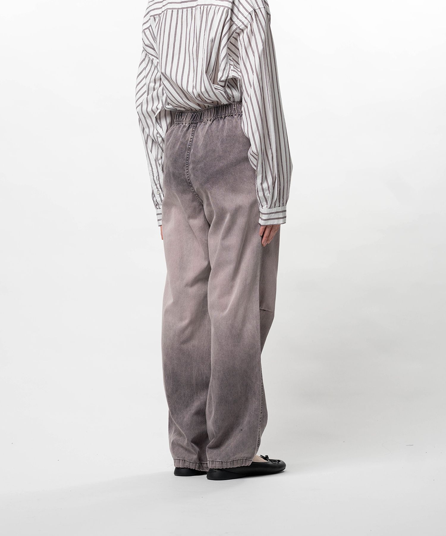 Sun Faded Like Herringbone Wide Pants