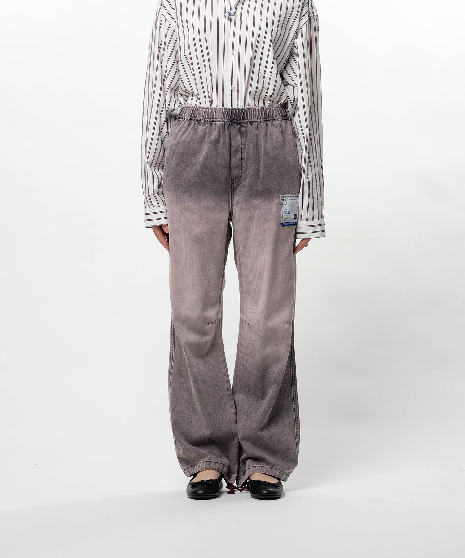 Sun Faded Like Herringbone Wide Pants