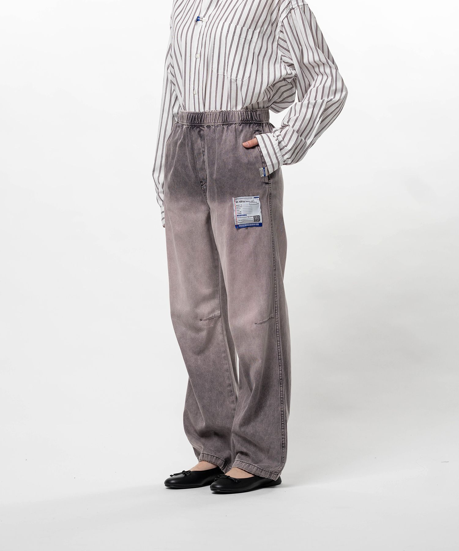 Sun Faded Like Herringbone Wide Pants