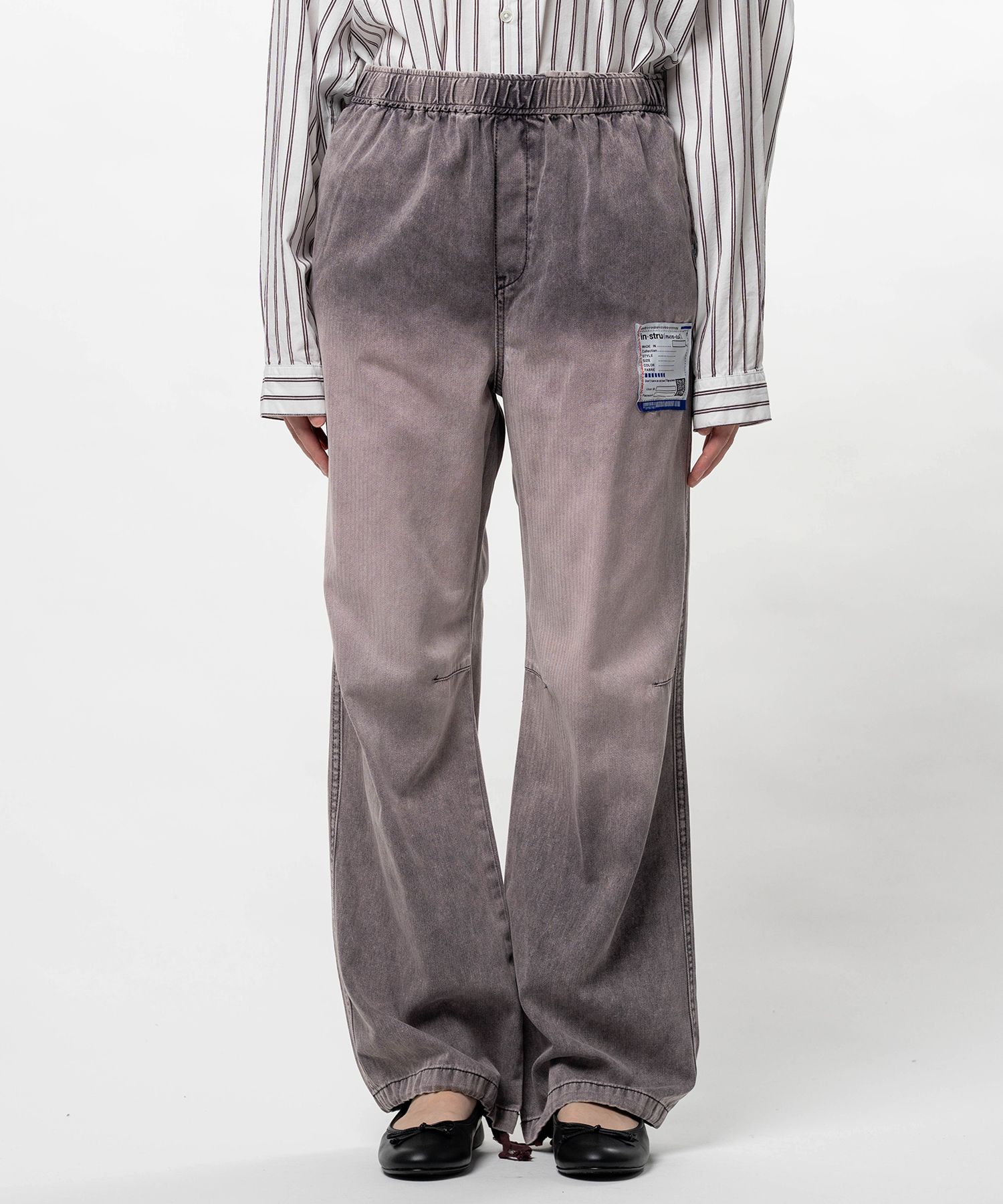 Sun Faded Like Herringbone Wide Pants