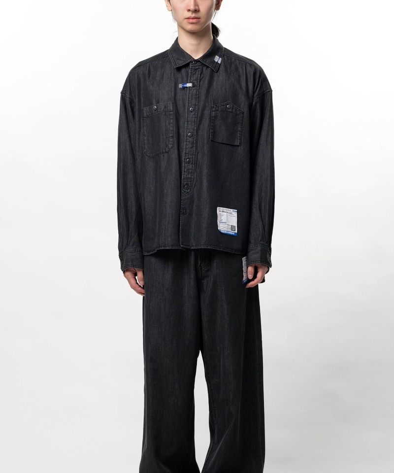 Cotton Tencel Denim Long-sleeve Shirt