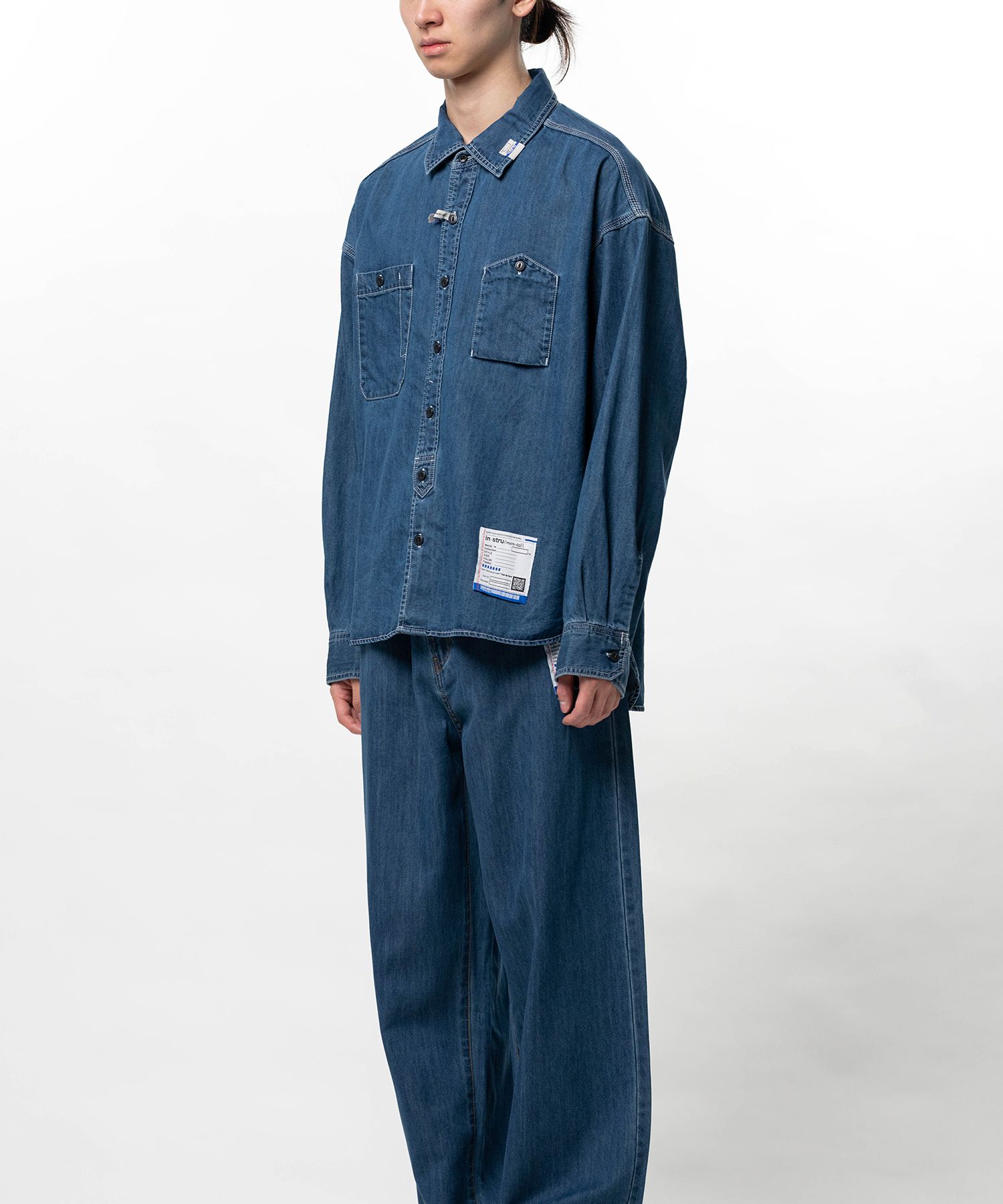 Cotton Tencel Denim Long-sleeve Shirt